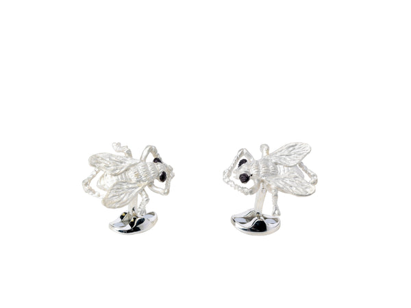 deakin & francis Sterling Silver Fly Cufflinks