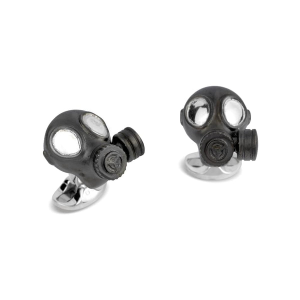 deakin & francis Sterling Silver Gas Mask Cufflinks