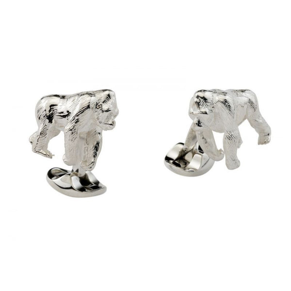 deakin & francis Sterling Silver Gorilla Cufflinks