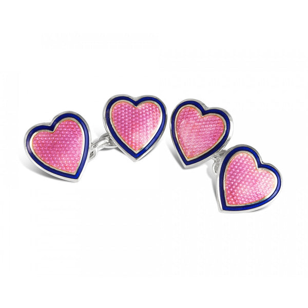 deakin & francis Sterling Silver Heart Cufflinks