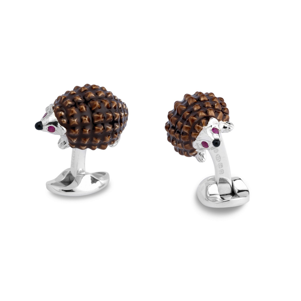 deakin & francis Sterling Silver Hedgehog Cufflinks