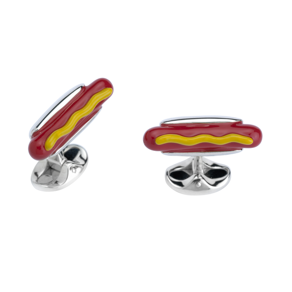 deakin & francis Sterling Silver Hotdog Cufflinks