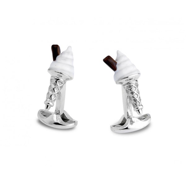 deakin & francis Sterling Silver Ice Cream Cufflinks