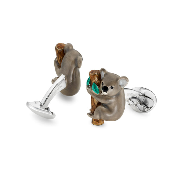 Deakin & Francis Sterling Silver Koala Cufflinks
