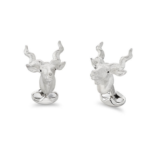 deakin & francis Sterling Silver Kudu Deer Cufflinks