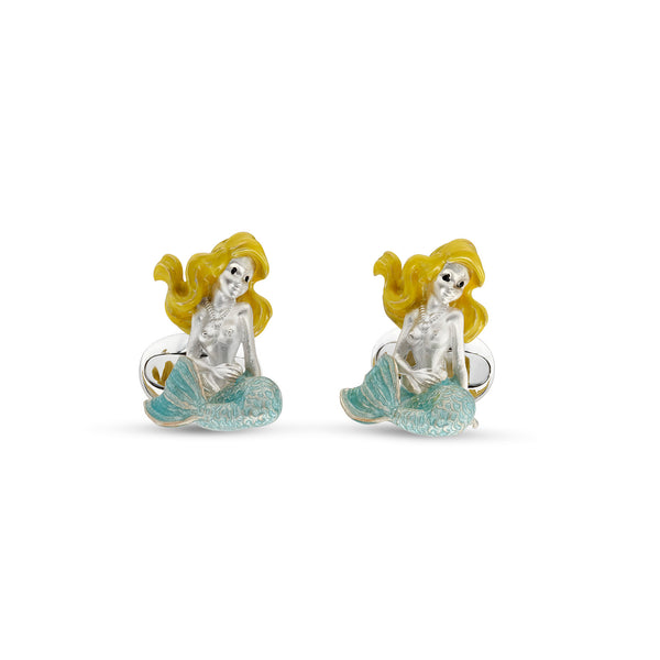 deakin & francis Sterling Silver Mermaid Cufflinks