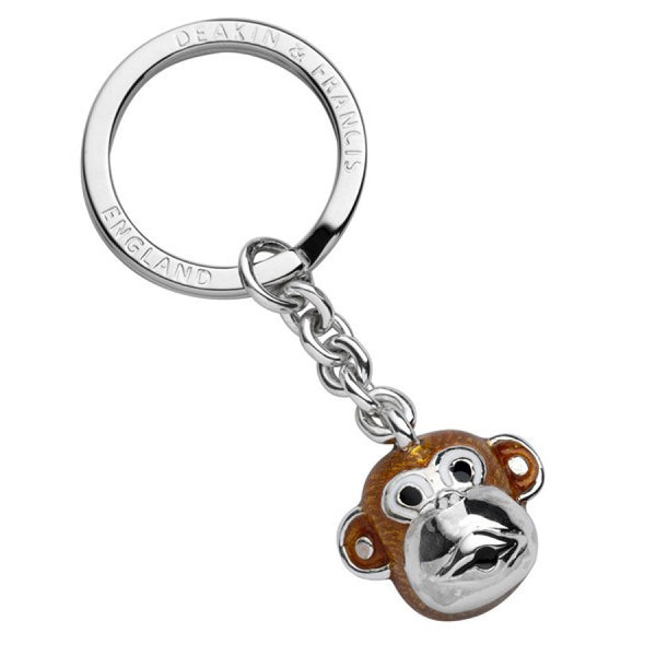 deakin & francis Sterling Silver Monkey Head Keyring
