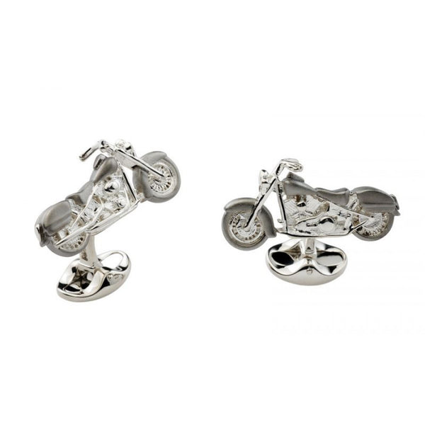 deakin & francis Sterling Silver Motorbike Cufflinks