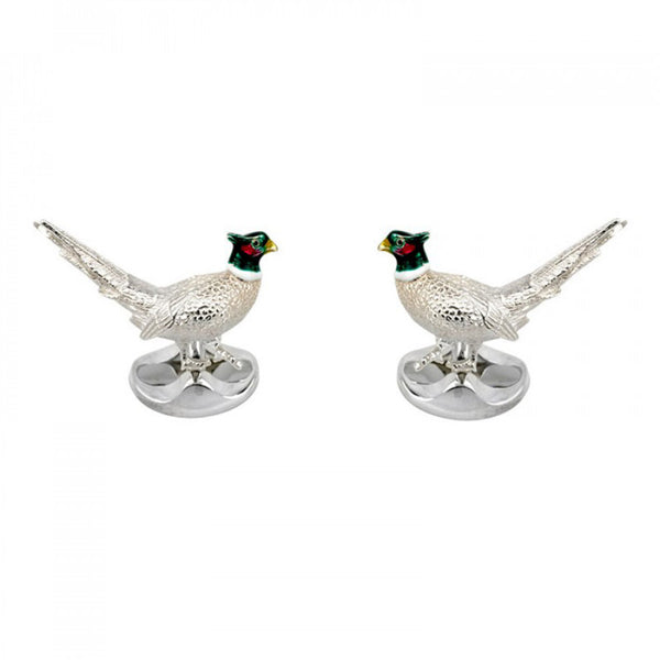 deakin & francis Sterling Silver Pheasant Cufflinks deakin & francis Sterling Silver Pheasant Cufflinks
