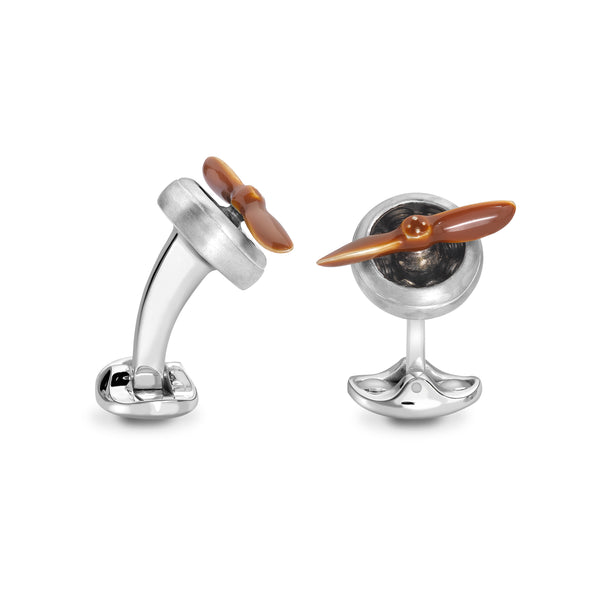 deakin & francis Sterling Silver Propeller Cufflinks