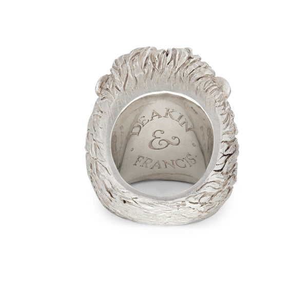 Deakin & Francis Sterling Silver Proud Lion Ring