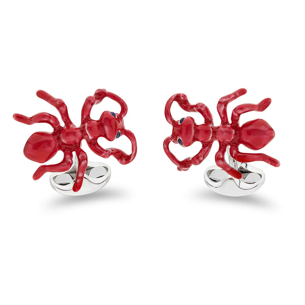 deakin & francis Sterling Silver Red Ant Cufflinks