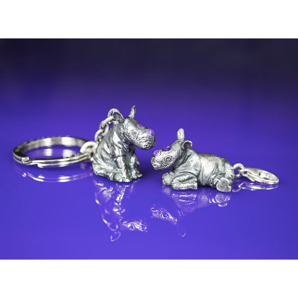 Deakin & Francis Sterling Silver Rhino Keyring