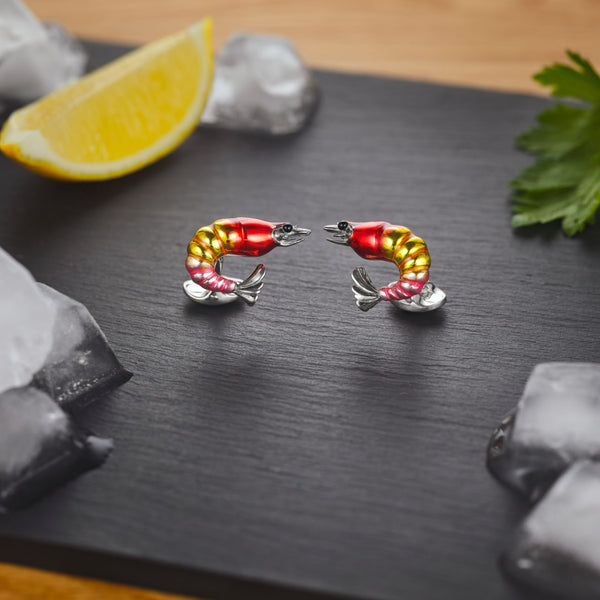 Deakin & Francis Sterling Silver Shrimp Cufflinks