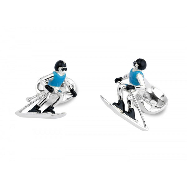 deakin & francis Sterling Silver Skier Cufflinks
