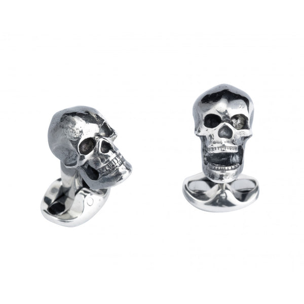 deakin & francis Sterling Silver Skull Cufflinks