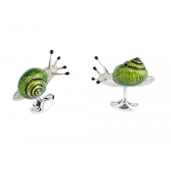 deakin & francis Sterling Silver Snail Cufflinks