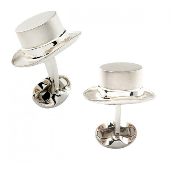 deakin & francis Sterling Silver Top Hat Cufflinks