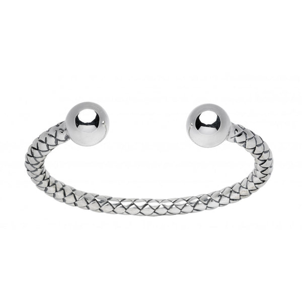 deakin & francis Sterling Silver Woven Effect Bangle