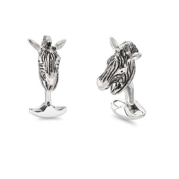 deakin & francis Sterling Silver Zebra Cufflinks