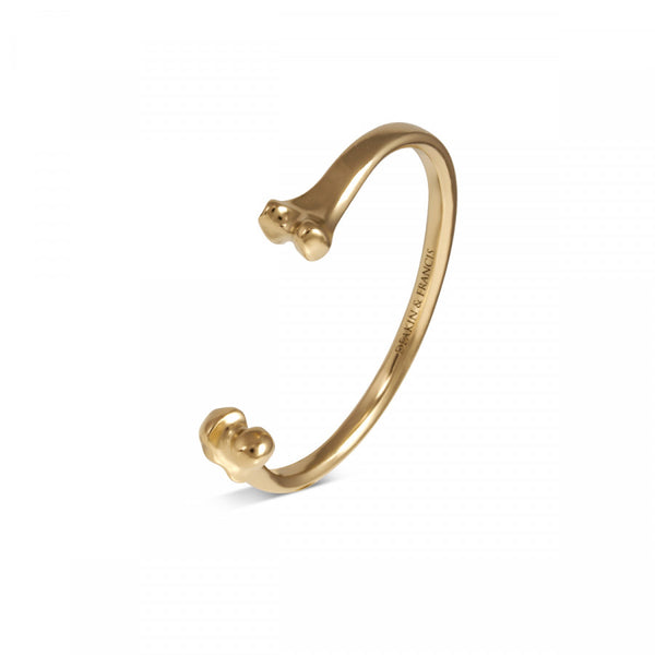 deakin & francis Fundamentals Bone Bangle in a Gold Finish
