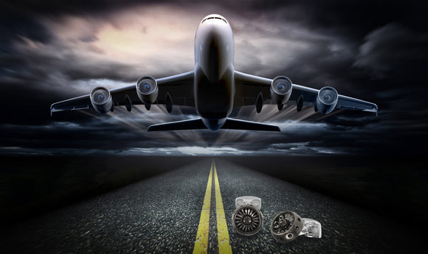 Deakin & Francis Jet Turbine Engine Cufflinks In Polished Black Rhodium