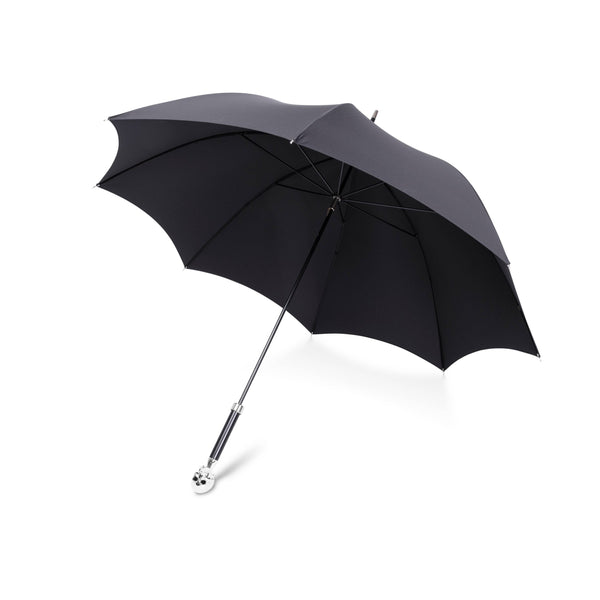 Deakin & Francis Large Black Umbrella With Skull Head Handle