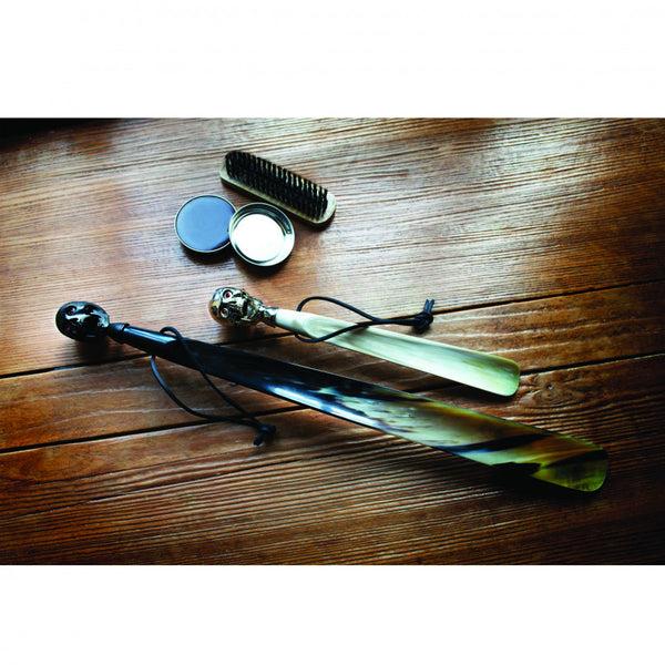 Deakin & Francis Large Shoehorn With Matte Black Skull Head