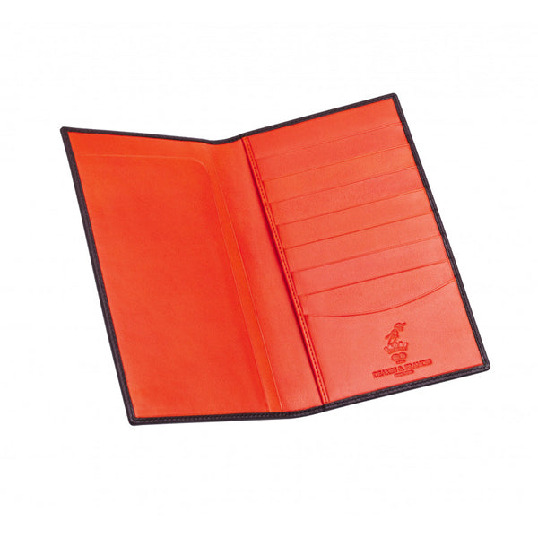 Deakin & Francis Leather Gents Chequebook Wallet In Burgundy