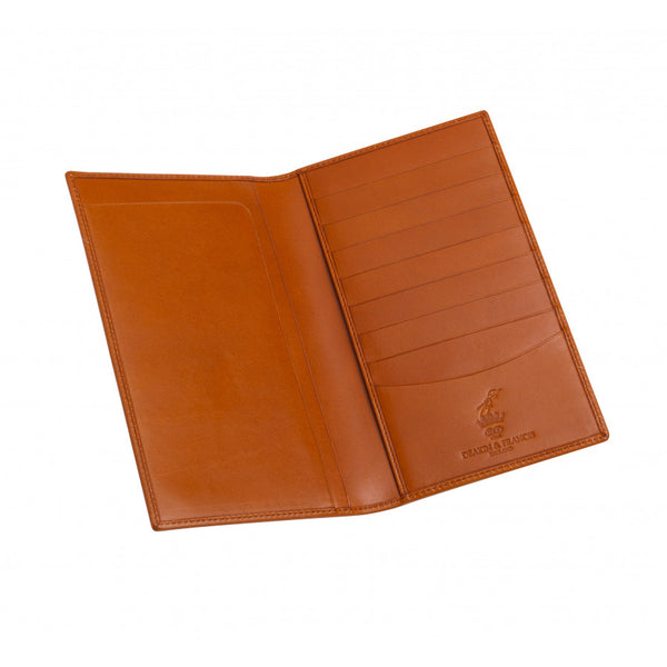 Deakin & Francis Leather Gents Chequebook Wallet In Tan
