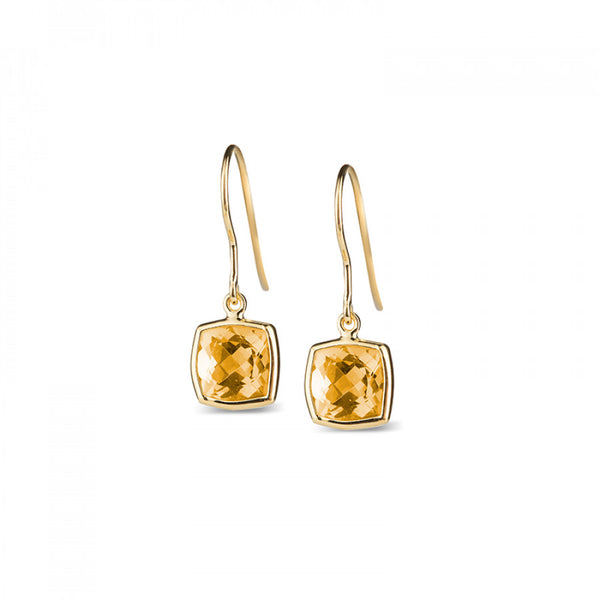 deakin & francis Leora Cushion Shaped Citrine Drop Earring