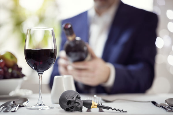 Deakin & Francis Luxury Skull Corkscrew In Silver Finish