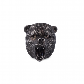 deakin & francis Oxidised Sterling Silver Brave Bear Ring