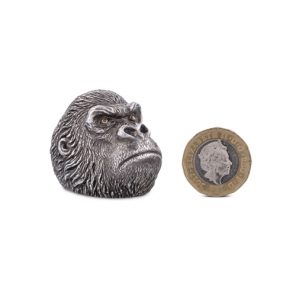 Deakin & Francis Oxidised Sterling Silver Grumpy Gorilla Ring