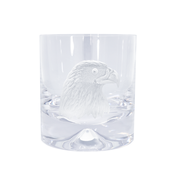 Deakin & Francis Pair Of Glass Tumblers With Engraved Eagle