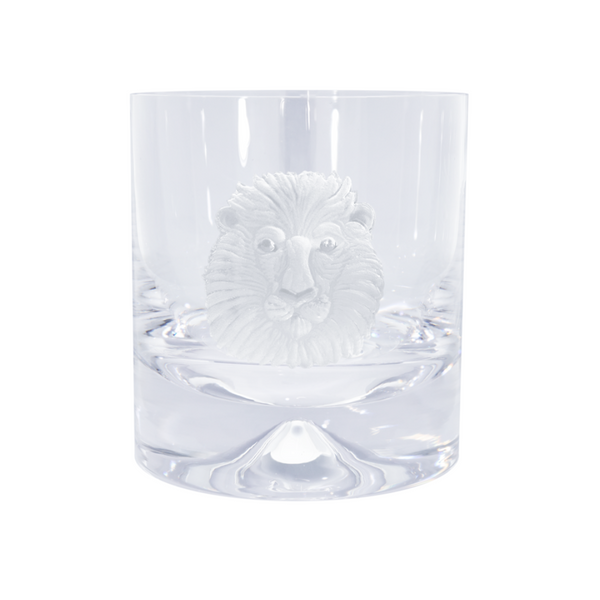 Deakin & Francis Pair Of Glass Tumblers With Engraved Lion