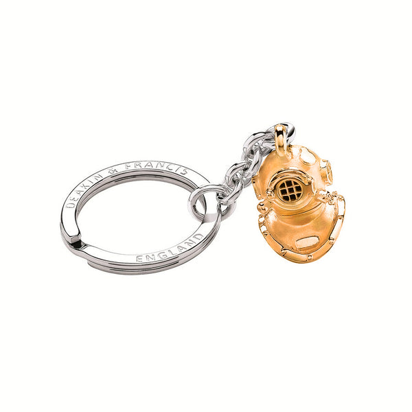 deakin & francis Rose Gold Plated Divers Helmet Keyring