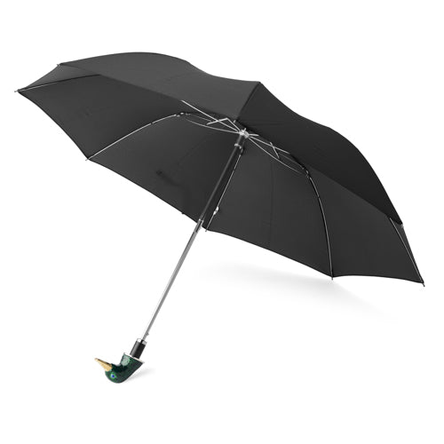 Deakin & Francis Small Black Umbrella With Enamel Duck Head Handle