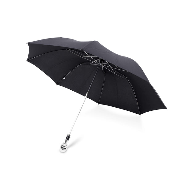 Deakin & Francis Small Black Umbrella With Skull Head Handle