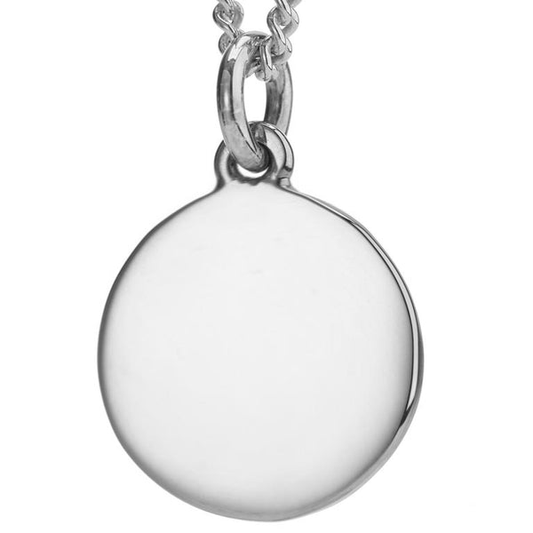 Deakin & Francis Sterling Silver 15mm Disc Pendant With Chain