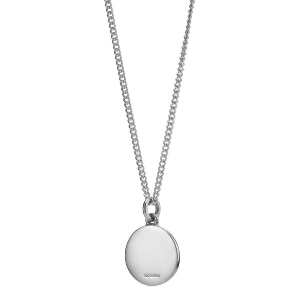 deakin & francis Sterling Silver 18mm Disc Pendant with Chain