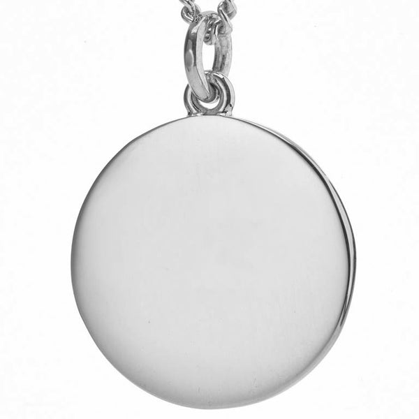 Deakin & Francis Sterling Silver 20mm Disc Pendant With Chain