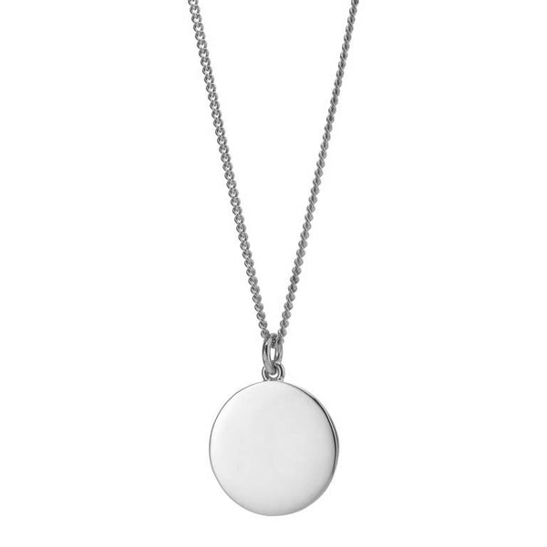 deakin & francis Sterling Silver 20mm Disc Pendant with Chain