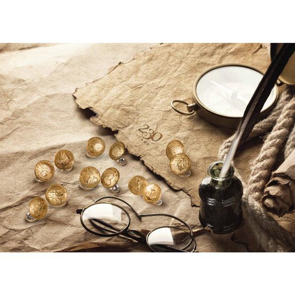 Deakin & Francis Sterling Silver 230 Coin Cufflinks - Anchor