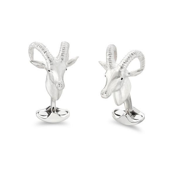 deakin & francis Sterling Silver African Antelope Cufflinks