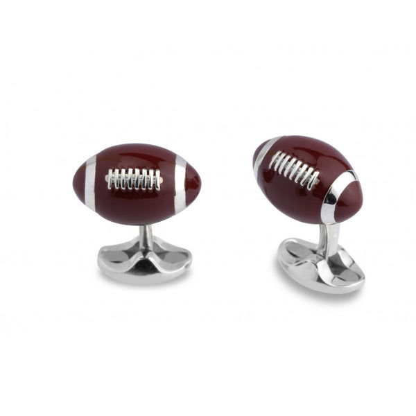 deakin & francis Sterling Silver American Football Cufflinks