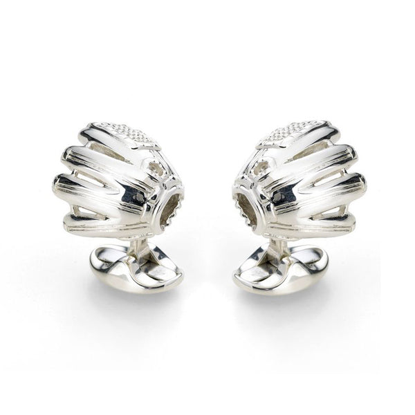deakin & francis Sterling Silver Baseball Glove Cufflinks