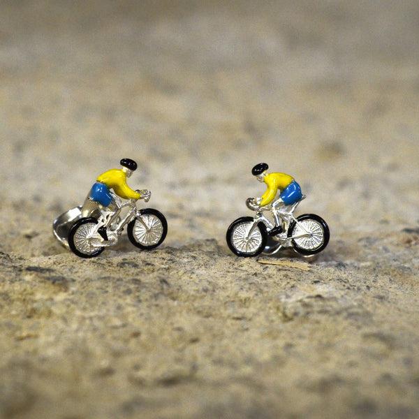 Deakin & Francis Sterling Silver Bike & Rider Cufflinks