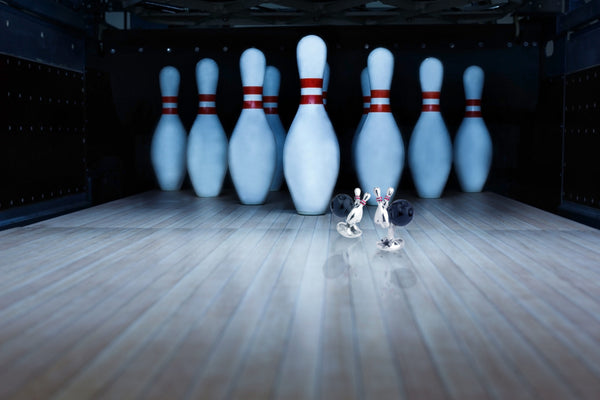 Deakin & Francis Sterling Silver Bowling Ball And Skittles Cufflinks