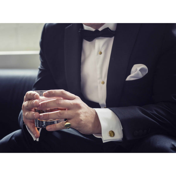 Deakin & Francis Sterling Silver Burnt Orange Haze Enamel Dress Stud Set